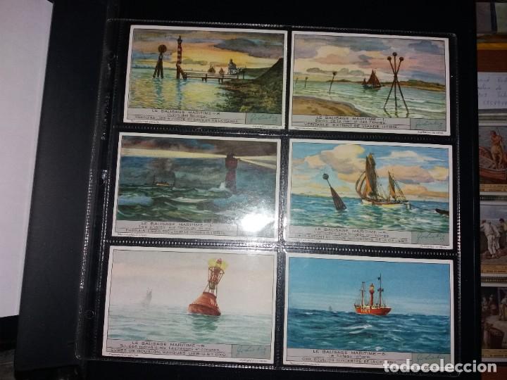 Coleccionismo Cromos antiguos: COMPA&Ntilde;IA LIEBIG, COLECCI&Oacute;N COMPLETA 6 CROMOS: LE BALISAGE MARITIME. NUEVOS.