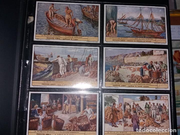 Coleccionismo Cromos antiguos: COMPA&Ntilde;IA LIEBIG, COLECCI&Oacute;N COMPLETA 6 CROMOS: LA PECHE DES &Eacute;PONGES. NUEVOS.