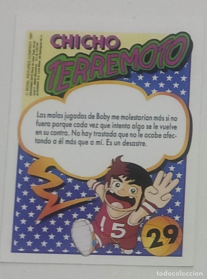 Coleccionismo cromos antiguos: CHICHO TERREMOTO N&ordm; 29 BOBY EDICIONES ESTE 1991 - Foto 2