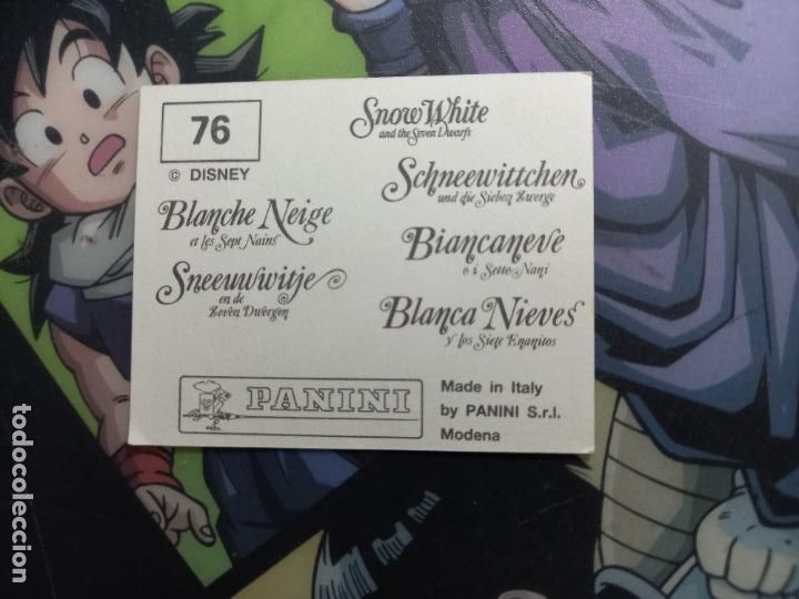 Coleccionismo cromos antiguos: BLANCANIEVES PANINI 76 - Foto 2