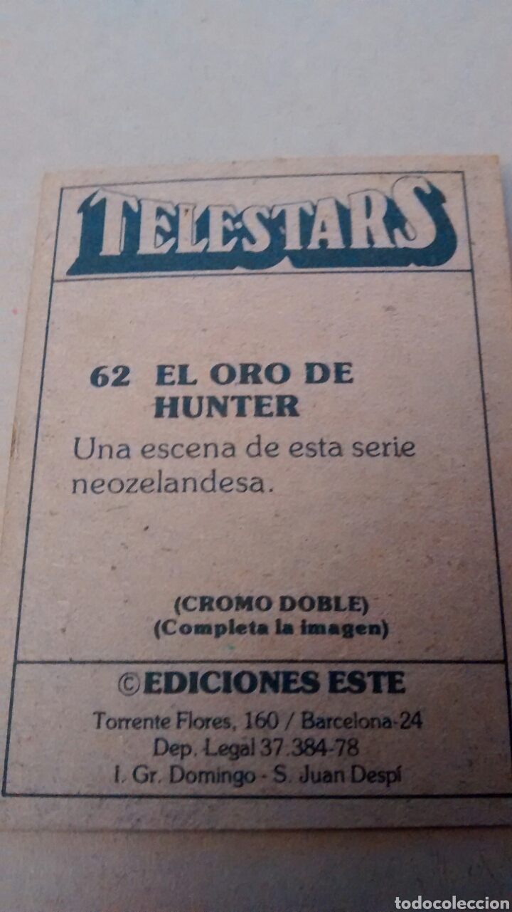 Coleccionismo cromos antiguos: TELESTARS, EDICIONES ESTE, 1978, CROMO N&ordm; 62 - Foto 2