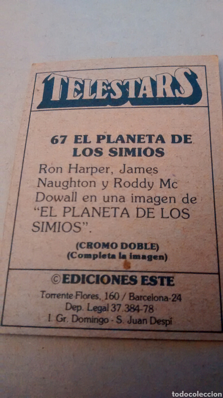 Coleccionismo cromos antiguos: TELESTARS, EDICIONES ESTE, 1978, CROMO N&ordm; 67 - Foto 2