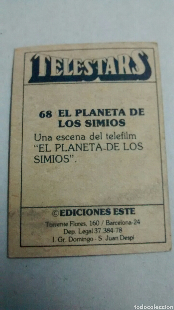 Coleccionismo cromos antiguos: TELESTARS, EDICIONES ESTE, 1978, CROMO N&ordm; 68 - Foto 2