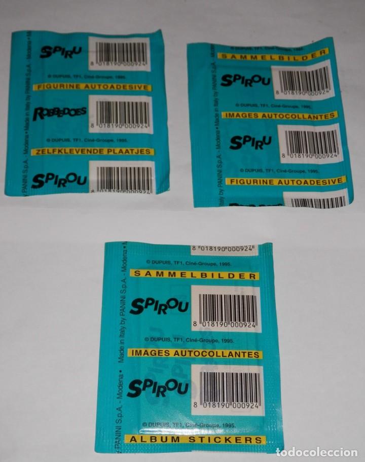Coleccionismo cromos antiguos: LOTE 3 SOBRES DE CROMOS DE LA SERIE SPIROU - Foto 2