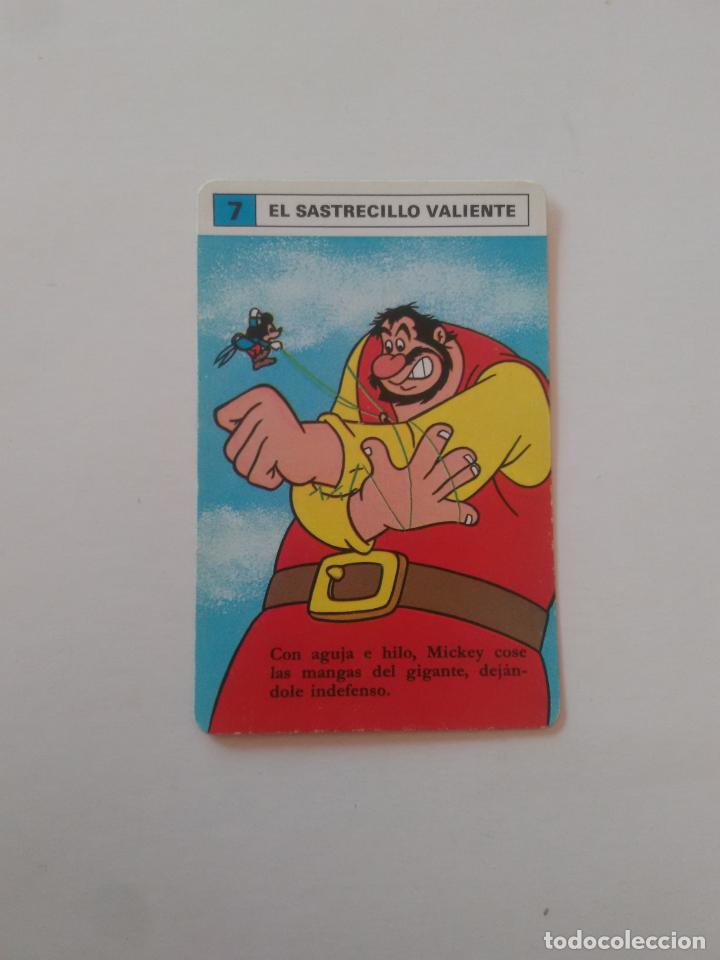 Coleccionismo cromos antiguos: 7 SASTRECILLO VALIENTE MICKEY MOUSE DISNEY CROMO CARTA CARD HERACLIO FOURNIER BARAJA NAIPES INFANTIL