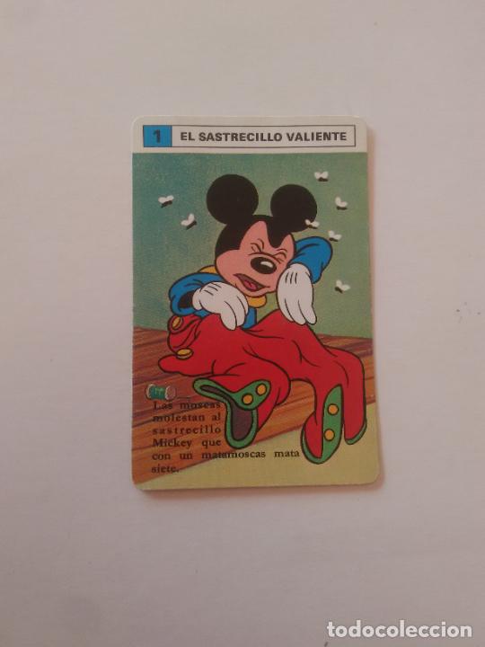 Coleccionismo cromos antiguos: 1 SASTRECILLO VALIENTE MICKEY MOUSE DISNEY CROMO CARTA CARD HERACLIO FOURNIER BARAJA NAIPES INFANTIL