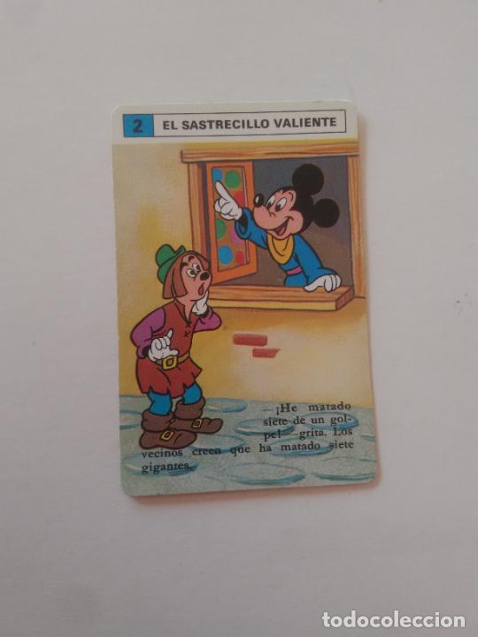 Coleccionismo cromos antiguos: 2 SASTRECILLO VALIENTE MICKEY MOUSE DISNEY CROMO CARTA CARD HERACLIO FOURNIER BARAJA NAIPES INFANTIL