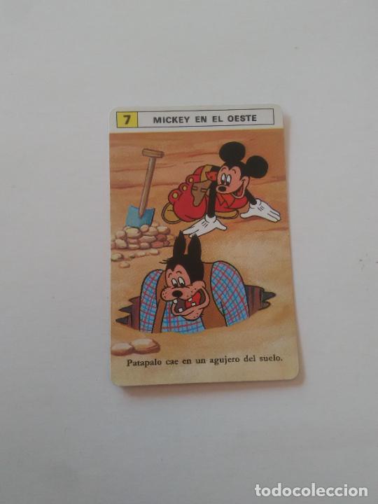 Coleccionismo cromos antiguos: N&ordm; 7 MICKEY MOUSE EN EL OESTE DISNEY CROMO CARTA CARD HERACLIO FOURNIER BARAJA NAIPES INFANTIL