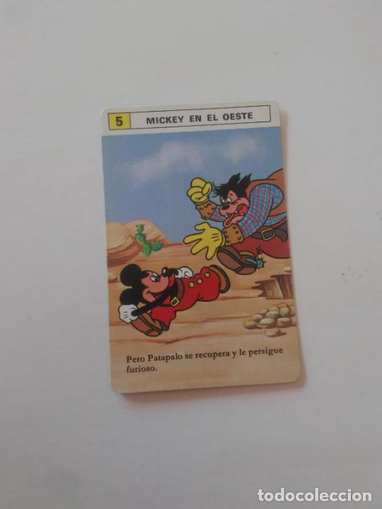 Coleccionismo cromos antiguos: N&ordm; 5 MICKEY MOUSE EN EL OESTE DISNEY CROMO CARTA CARD HERACLIO FOURNIER BARAJA NAIPES INFANTIL