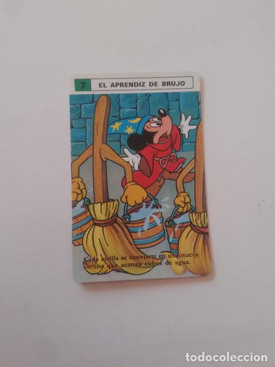 Coleccionismo cromos antiguos: N&ordm; 7 MICKEY MOUSE APRENDIZ DE BRUJO DISNEY CROMO CARTA CARD HERACLIO FOURNIER BARAJA NAIPES INFANTIL