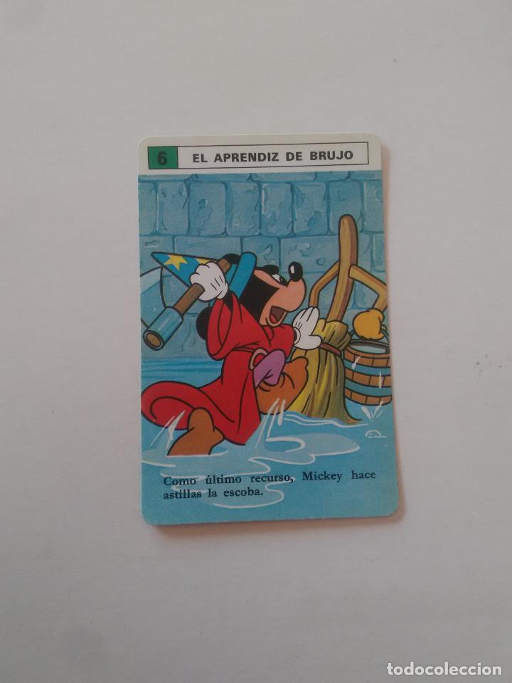 Coleccionismo cromos antiguos: N&ordm; 6 MICKEY MOUSE APRENDIZ DE BRUJO DISNEY CROMO CARTA CARD HERACLIO FOURNIER BARAJA NAIPES INFANTIL