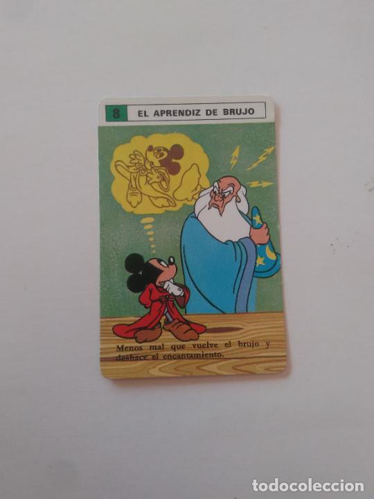 Coleccionismo cromos antiguos: N&ordm; 8 MICKEY MOUSE APRENDIZ DE BRUJO DISNEY CROMO CARTA CARD HERACLIO FOURNIER BARAJA NAIPES INFANTIL