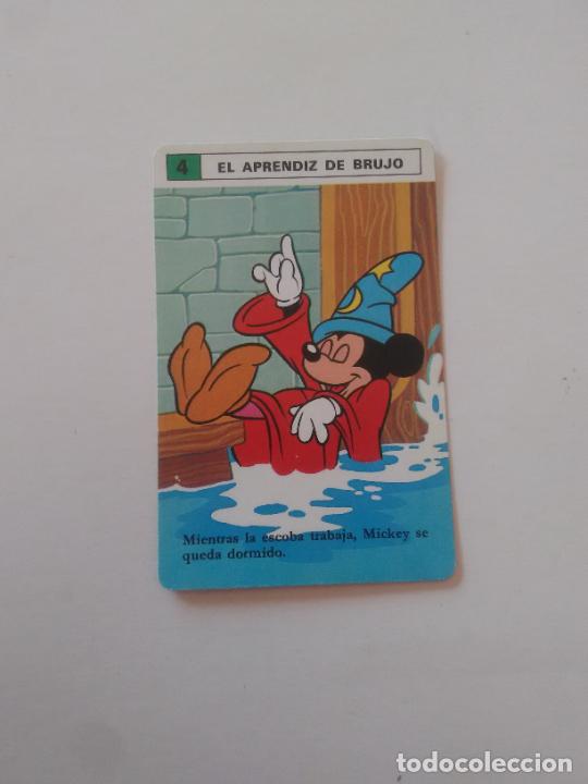 Coleccionismo cromos antiguos: N&ordm; 4 MICKEY MOUSE APRENDIZ DE BRUJO DISNEY CROMO CARTA CARD HERACLIO FOURNIER BARAJA NAIPES INFANTIL