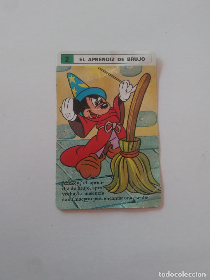 Coleccionismo cromos antiguos: N&ordm; 2 MICKEY MOUSE APRENDIZ DE BRUJO DISNEY CROMO CARTA CARD HERACLIO FOURNIER BARAJA NAIPES INFANTIL