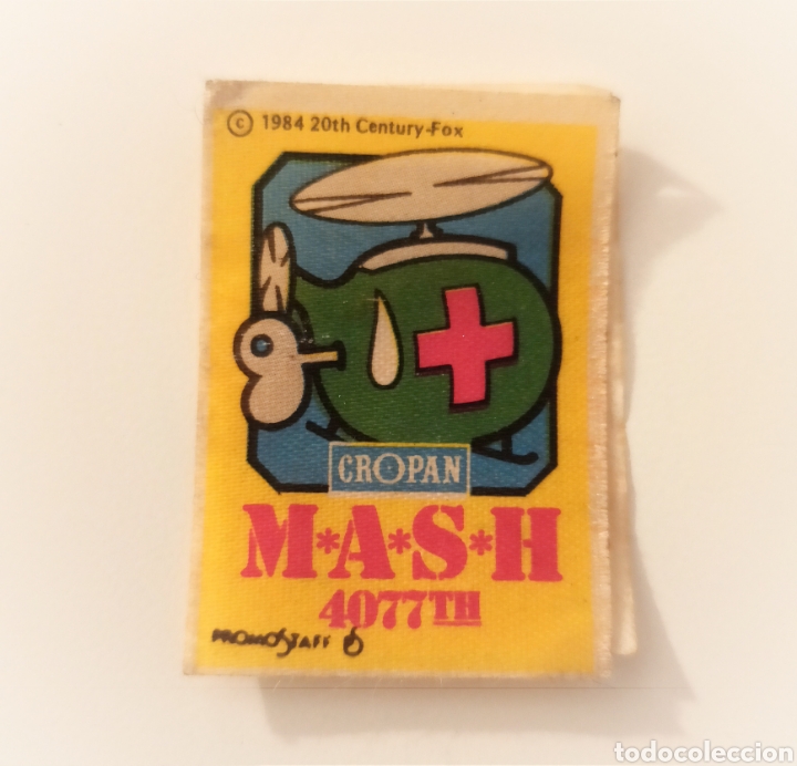 Coleccionismo Cromos antiguos: ANTIGUO CROMO BIMBO CROPAN DE TELA (MASH). NUNCA USADO PERO SE HA DESPEGADO EL DORSO