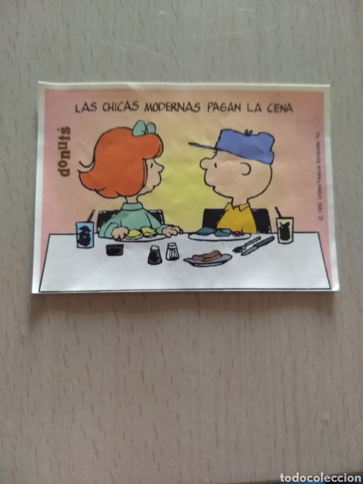 Coleccionismo cromos antiguos: Pegatina Donuts Snoopy - Foto 1