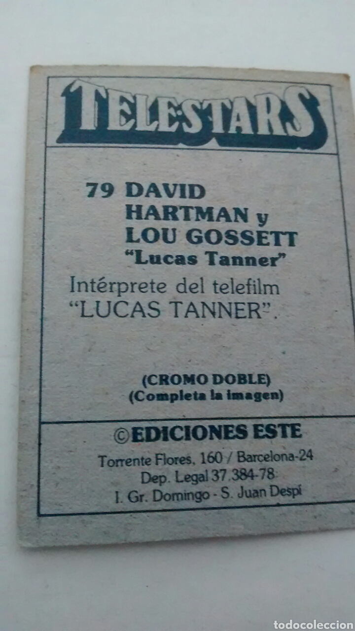 Coleccionismo cromos antiguos: TELESTARS, EDICIONES ESTE, 1978, CROMO N&ordm; 79 - Foto 2