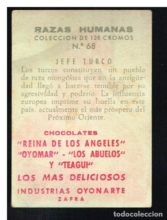Coleccionismo cromos antiguos: RAZAS HUMANAS - CROMO N&ordm; 68 - Foto 2