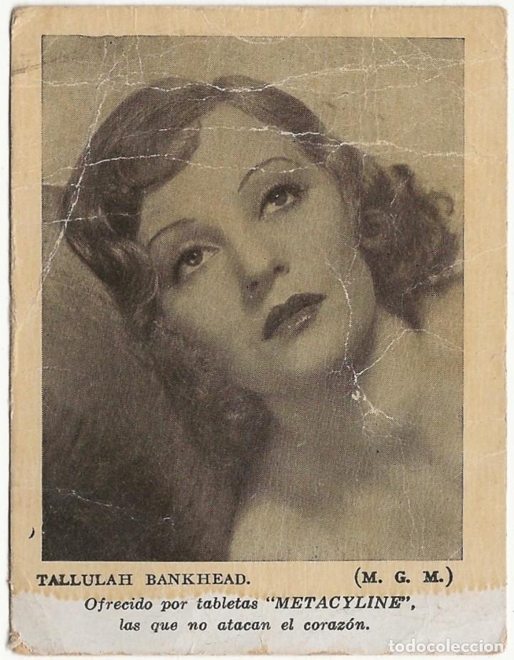Collezionismo Figurine antiche: TARJETA PESO - TALLULAH BANKHEAD - PUBLICIDAD ''METACYCLINE''