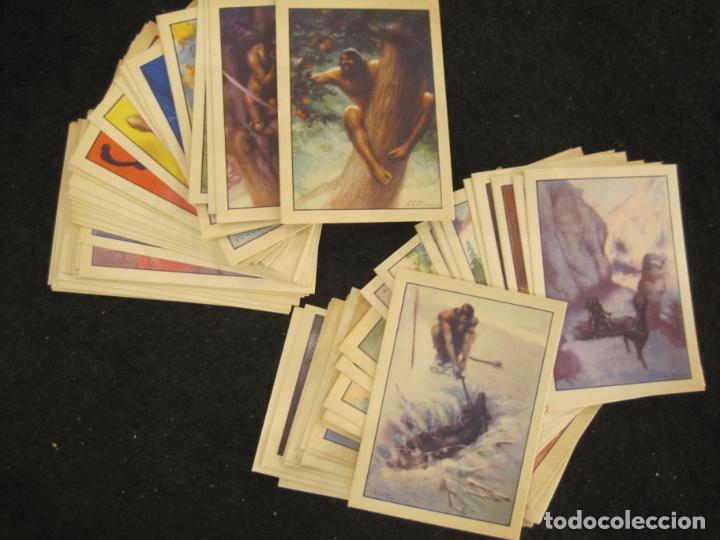 Coleccionismo cromos antiguos: HISTORIA DEL PROGRESO HUMANO-SERIE I & II COMPLETAS-72 CROMOS ANTIGUOS-VER FOTOS-(CR-2909)