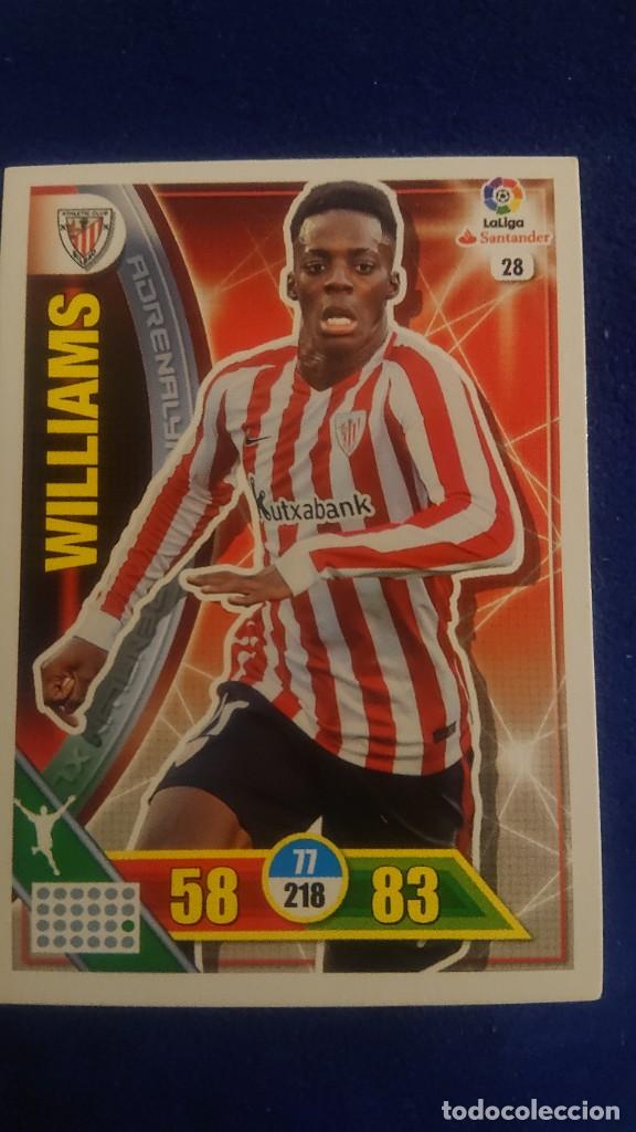Coleccionismo cromos antiguos: ADRENALYN XL WILLIAMS 38 ATHLETIC CLUB DE BILBAO CROMO LIGA 16 17 TEMP 2016 2017 PANINI