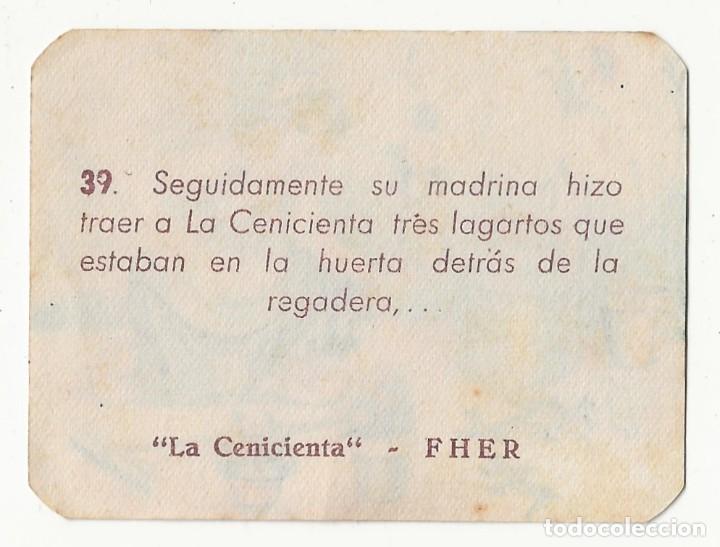 Coleccionismo cromos antiguos: LA CENICIENTA N&ordm; 39 - FHER - Foto 2