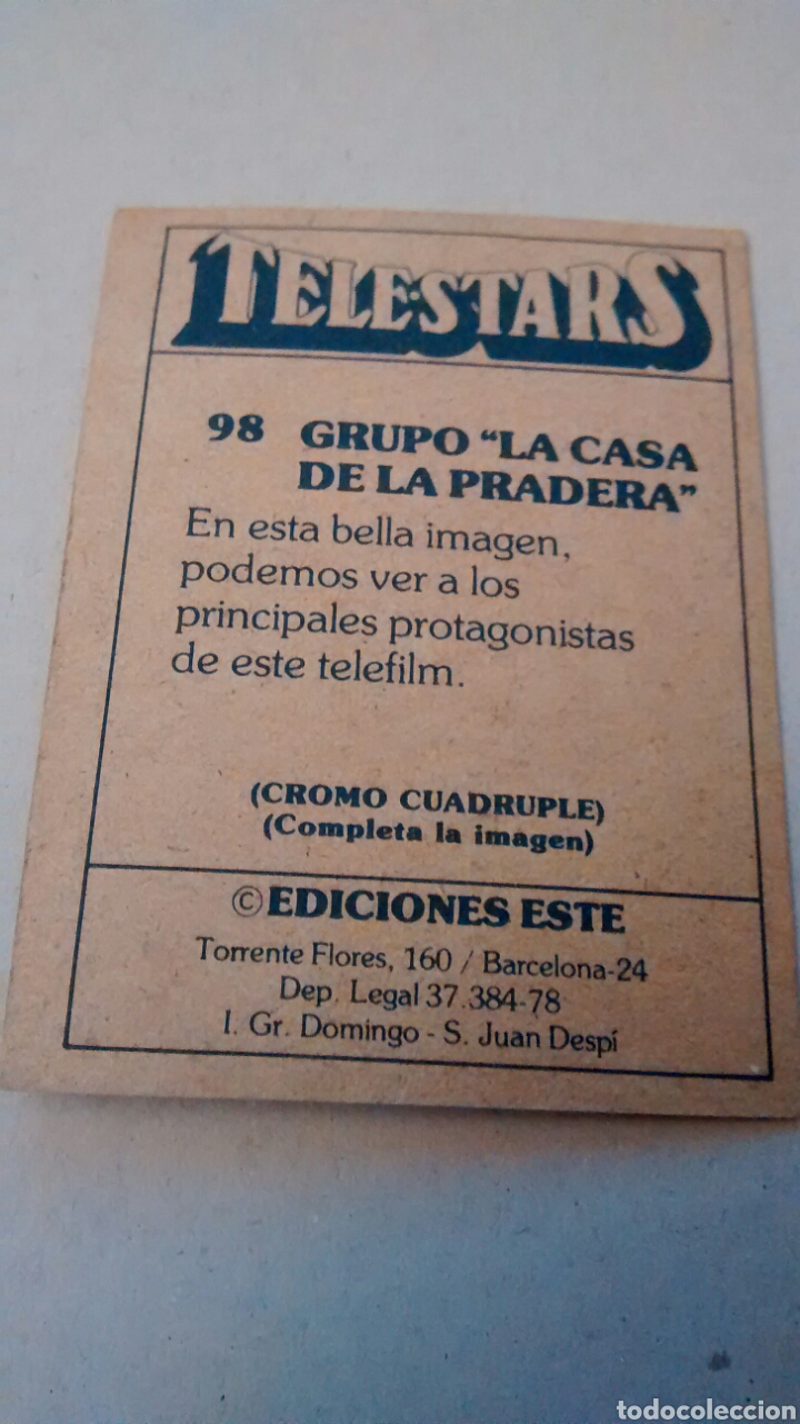 Coleccionismo cromos antiguos: TELESTARS, EDICIONES ESTE, 1978, CROMO N&ordm; 98 - Foto 2
