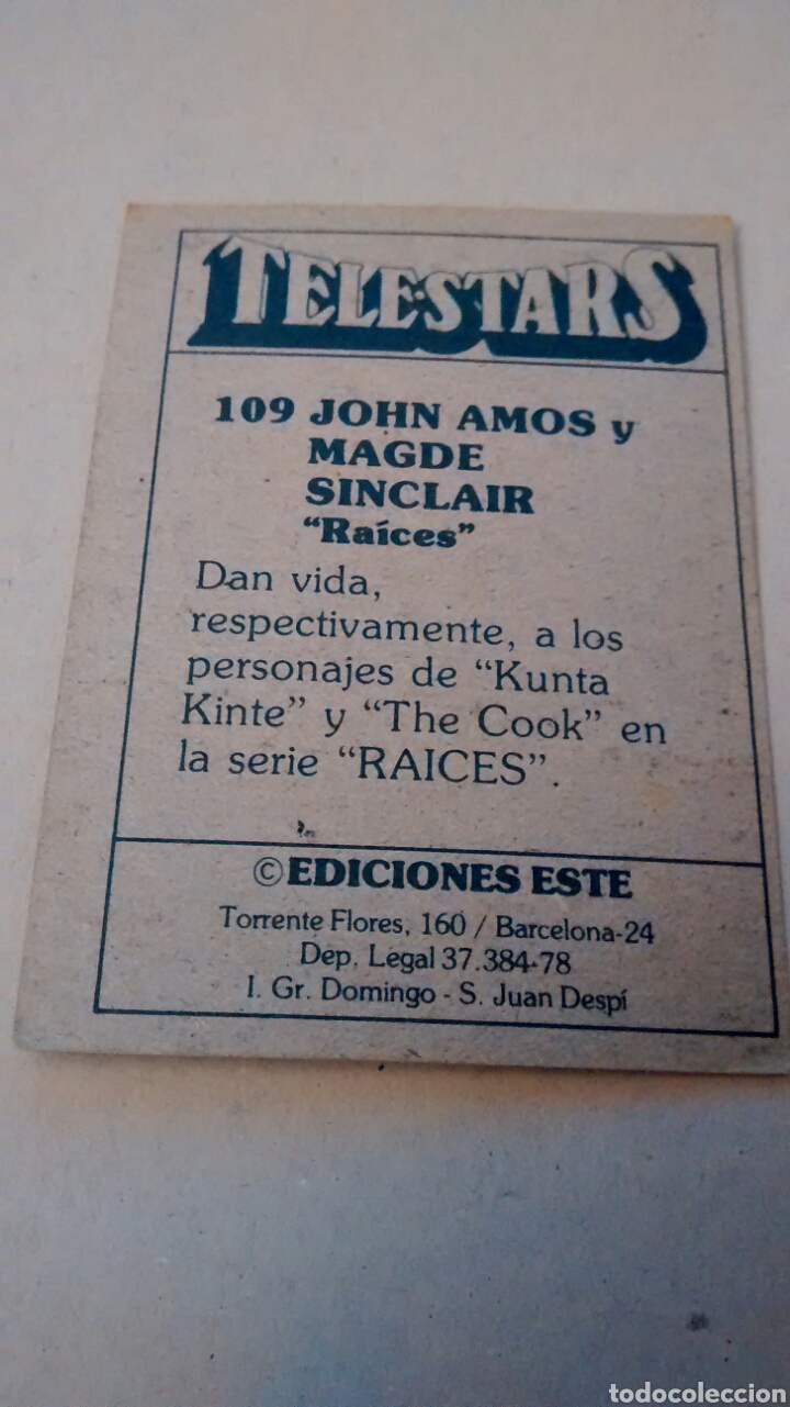 Coleccionismo cromos antiguos: TELESTARS, EDICIONES ESTE, 1978, CROMO N&ordm; 109 - Foto 2