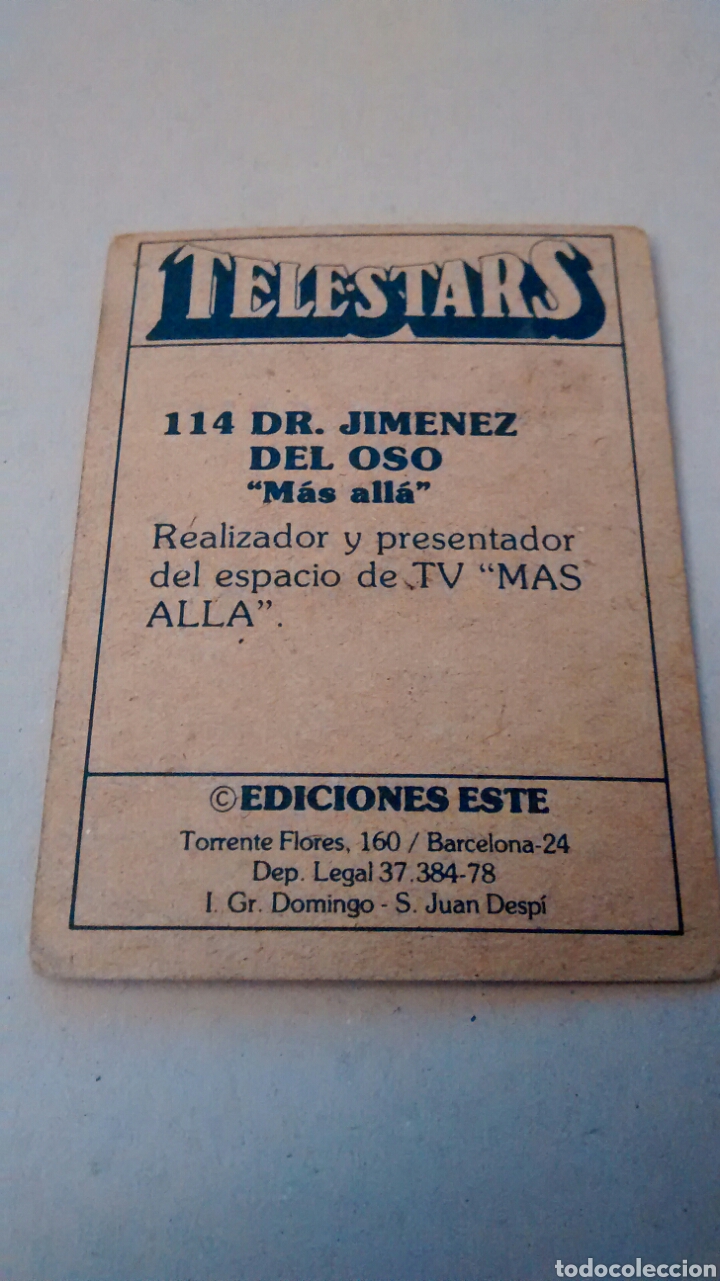 Coleccionismo cromos antiguos: TELESTARS, EDICIONES ESTE, 1978, CROMO N&ordm; 114 - Foto 2