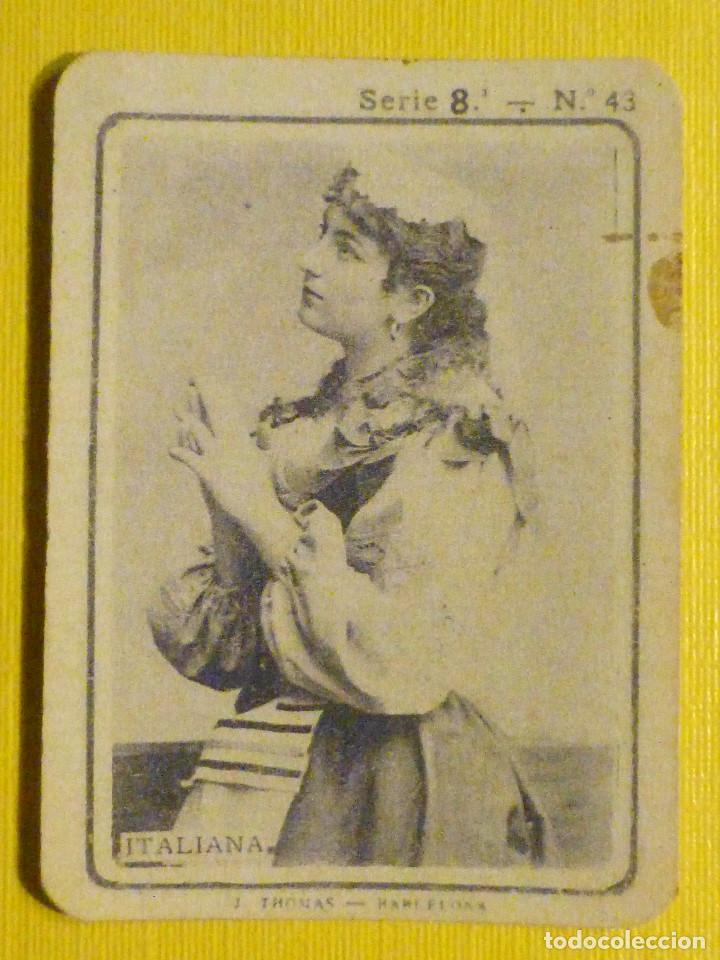Collectionnisme Cartes &agrave; collectionner anciennes: ANTIGUA FOTOTIPIA - SERIE 8 - Mujeres artistas &eacute;poca N&ordm; 43 - CERILLAS - Italiana