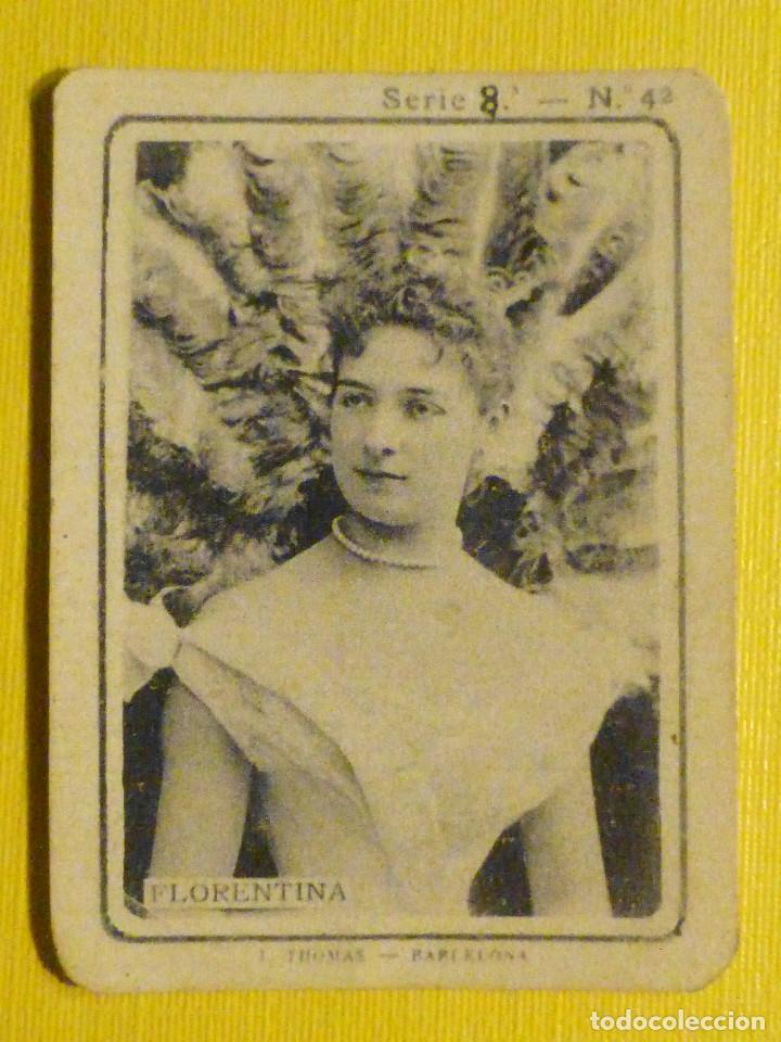Collectionnisme Cartes &agrave; collectionner anciennes: ANTIGUA FOTOTIPIA - SERIE 8 - Mujeres artistas &eacute;poca N&ordm; 42 - CERILLAS - Florentina
