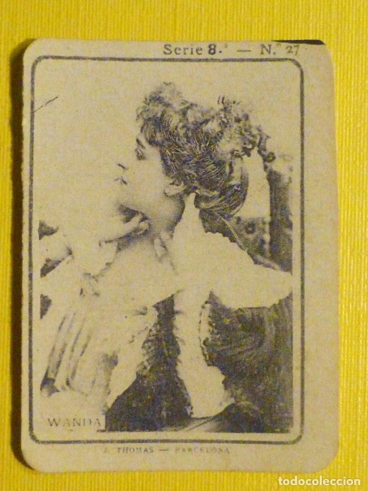 Collectionnisme Cartes &agrave; collectionner anciennes: ANTIGUA FOTOTIPIA - SERIE 8 - Mujeres artistas &eacute;poca N&ordm; 27 - CERILLAS - Wanda