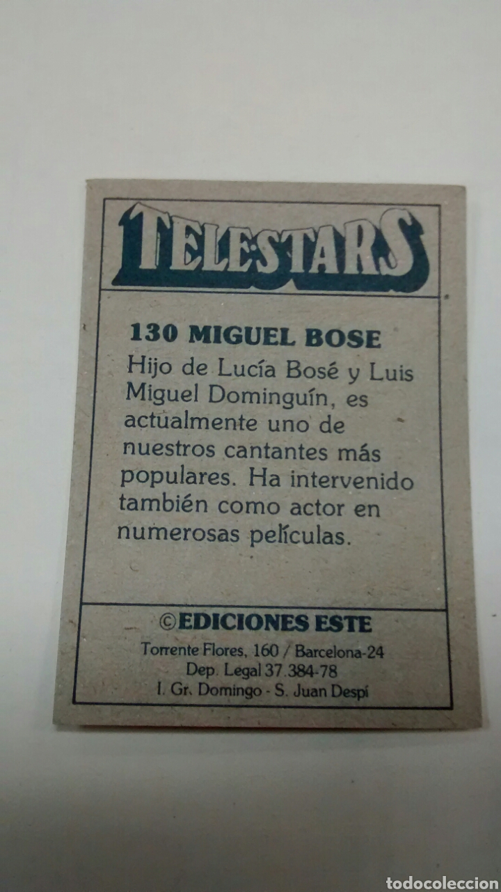 Coleccionismo cromos antiguos: TELESTARS, EDICIONES ESTE, 1978, CROMO N&ordm; 130 - Foto 2