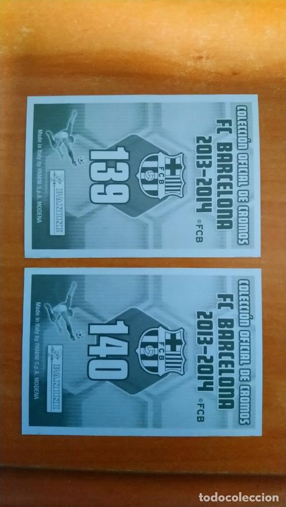 Coleccionismo cromos antiguos: messi 13 14, dos cromos - Foto 2