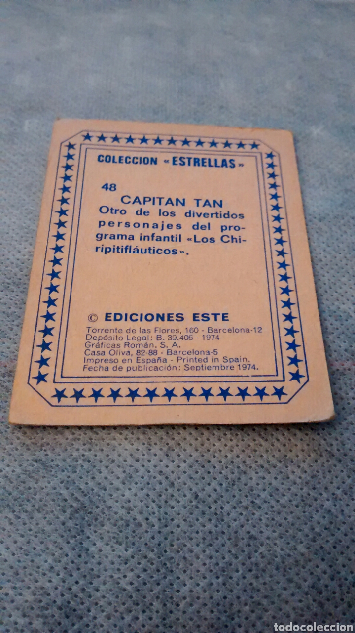 Coleccionismo cromos antiguos: COLECCION ESTRELLAS ESTE 48 CAPITAN TAN - Foto 2