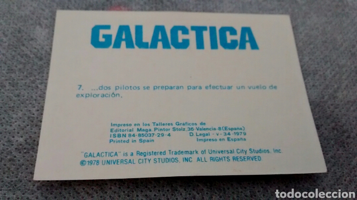 Coleccionismo cromos antiguos: GALACTICA, MAGA, CROMO 7 (A1) - Foto 2