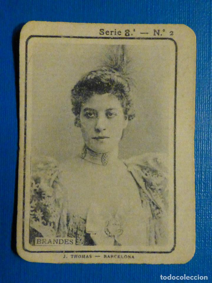 Collectionnisme Cartes &agrave; collectionner anciennes: CROMO FOTOTIPIA CAJAS DE CERILLAS N&ordm; 2 - SERIE 8 - Mujeres artistas - Brandes