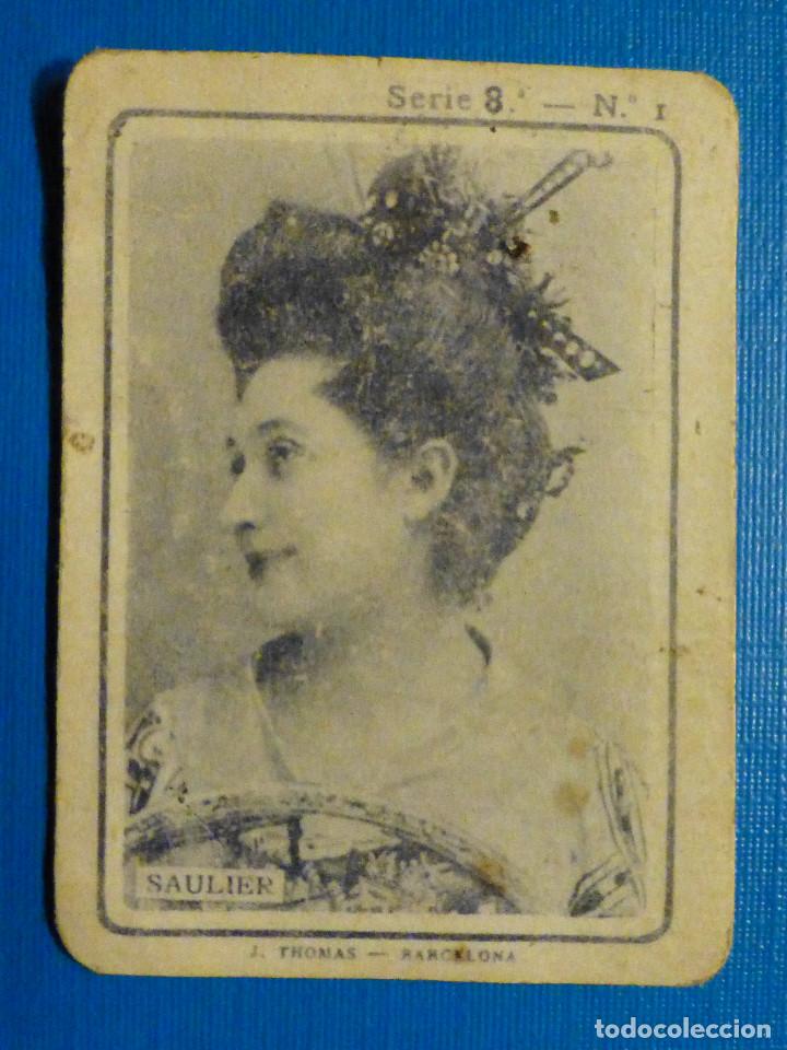 Collectionnisme Cartes &agrave; collectionner anciennes: CROMO FOTOTIPIA CAJAS DE CERILLAS N&ordm; 1 - SERIE 8 - Mujeres artistas - Saulier
