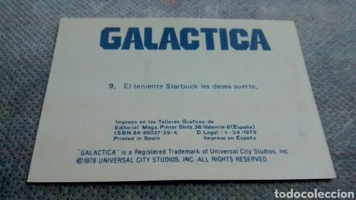 Coleccionismo cromos antiguos: GALACTICA, MAGA, CROMO 9 - Foto 2