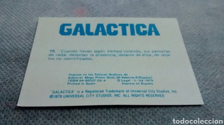 Coleccionismo cromos antiguos: GALACTICA, MAGA, CROMO 15 (A2) - Foto 2