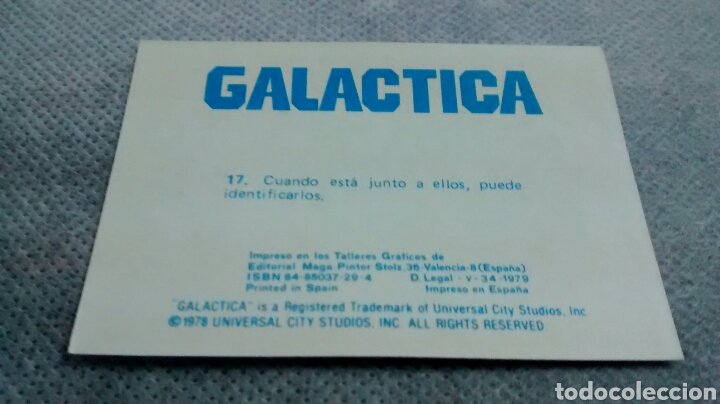 Coleccionismo cromos antiguos: GALACTICA, MAGA, CROMO 17 - Foto 2