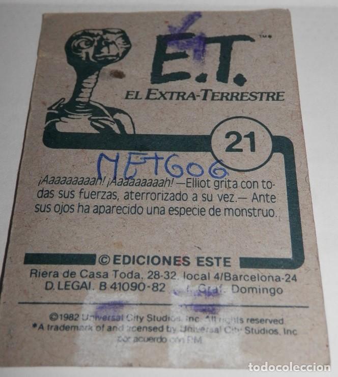 Coleccionismo cromos antiguos: CROMO DE LA COLECCION E.T. N&ordm; 21 - Foto 2