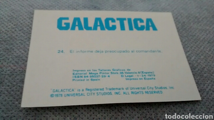 Coleccionismo cromos antiguos: GALACTICA, MAGA, CROMO 24 (A3) - Foto 2