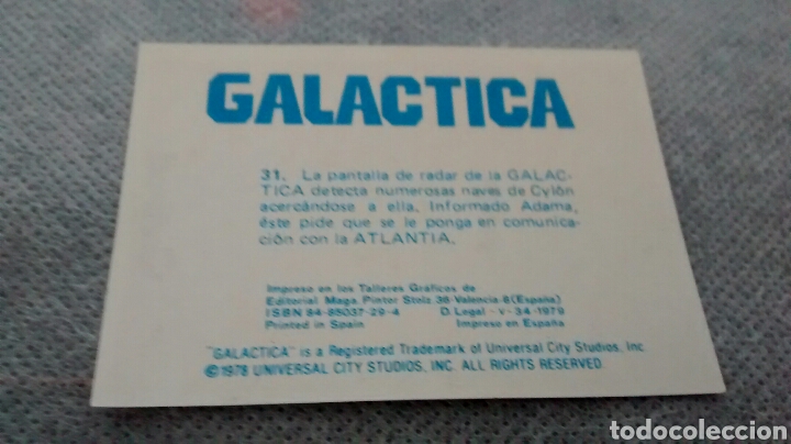 Coleccionismo cromos antiguos: GALACTICA, MAGA, CROMO 31 (A2) - Foto 2