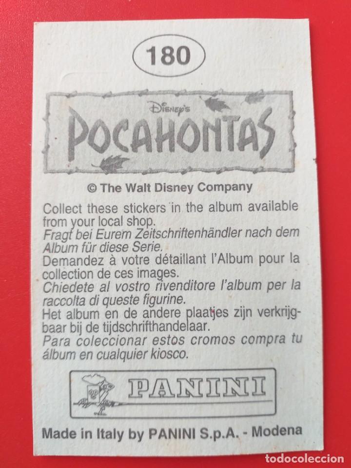 Coleccionismo cromos antiguos: CROMO POCAHONTAS. NUMERO 180. PANINI. - Foto 2