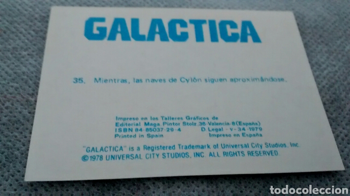 Coleccionismo cromos antiguos: GALACTICA, MAGA, CROMO 35(A1) - Foto 2
