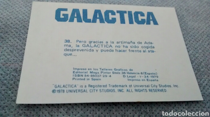 Coleccionismo cromos antiguos: GALACTICA, MAGA, CROMO 38 (A1) - Foto 2