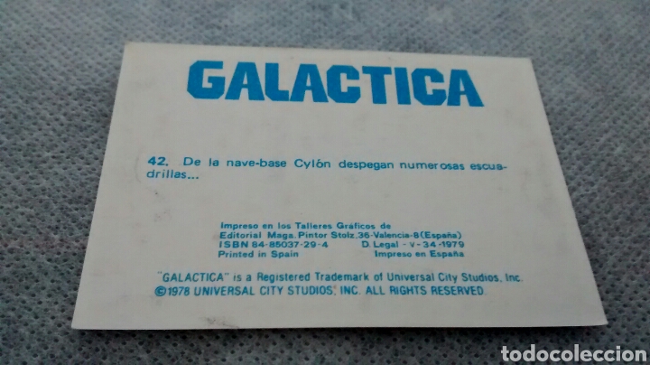 Coleccionismo cromos antiguos: GALACTICA, MAGA, CROMO 42(A1) - Foto 2