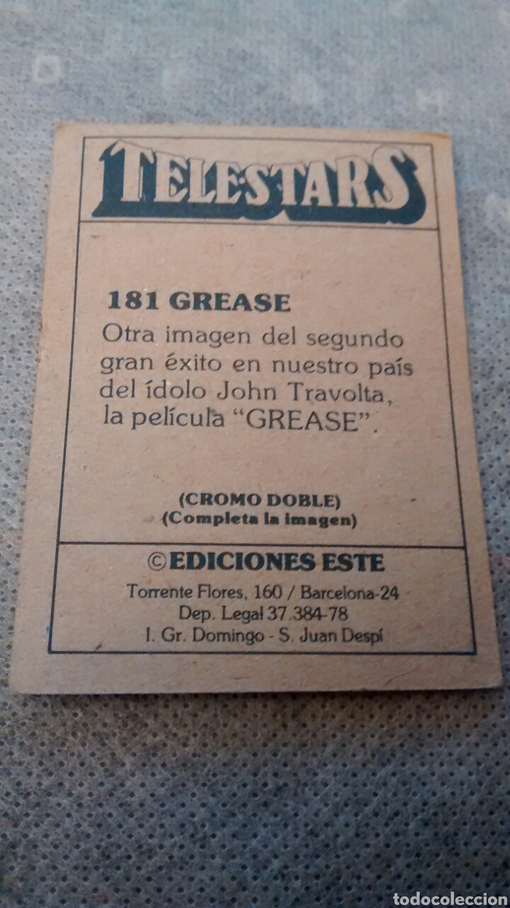 Coleccionismo cromos antiguos: TELESTARS, EDICIONES ESTE, 1978, CROMO N&ordm; 181 (A1) - Foto 2