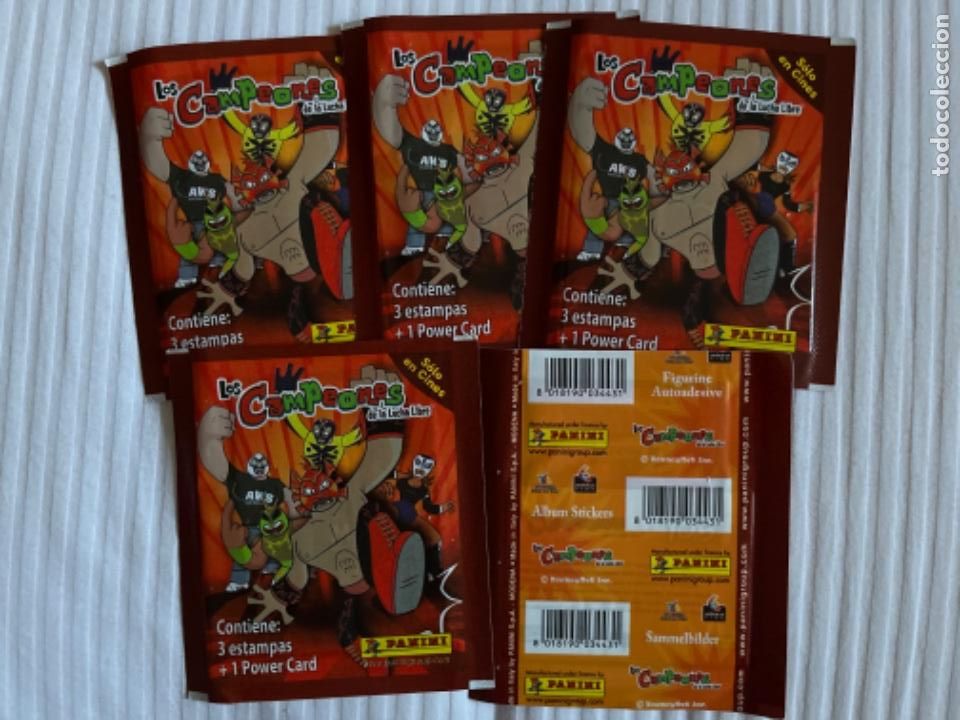 Coleccionismo cromos antiguos: LUCHA LIBRE MEXICO 5 SOBRES SIN ABRIR PANINI - Foto 1